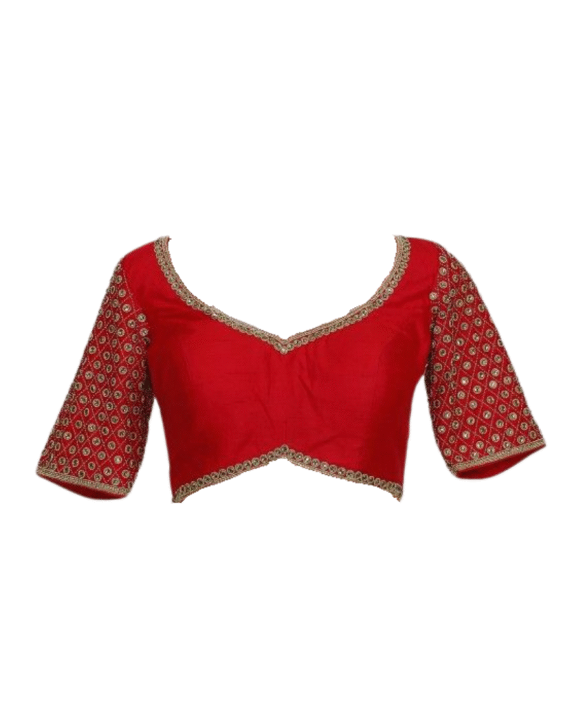 Stunning Red Silk Blouse