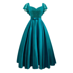 Teal Blue Vintage Style Gown