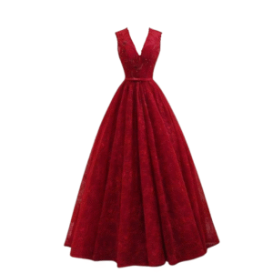 Regal Red A-Line Gown