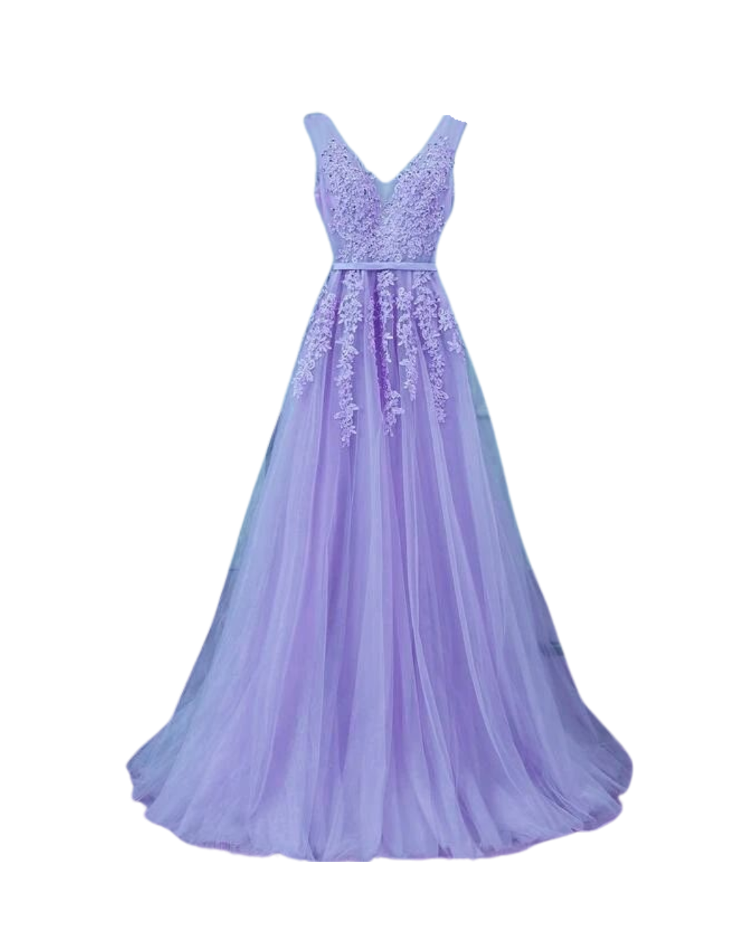 A-line Lace and Tulle Gown