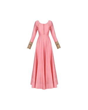 Pink Silk Anarkali Kurti