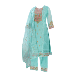 Beautiful Aqua Blue Cotton Kurta Set