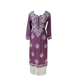 White Chikankari Embroidery