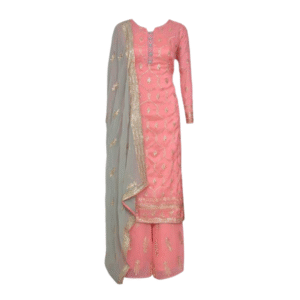 Stunning Embroidered Palazzo Suit Set