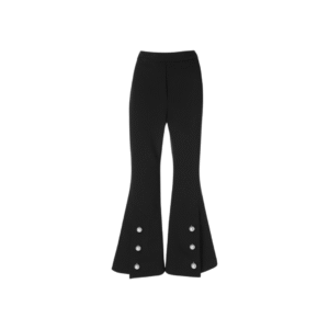 Black Bell-Bottom Trousers