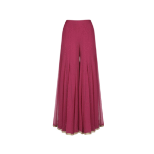 Elegant Maroon Layered Palazzo Pants