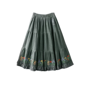 Enchanting Embroidered Tiered Skirt