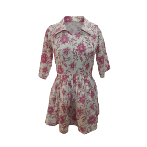 Pink Floral Printed Short Tunic Top
