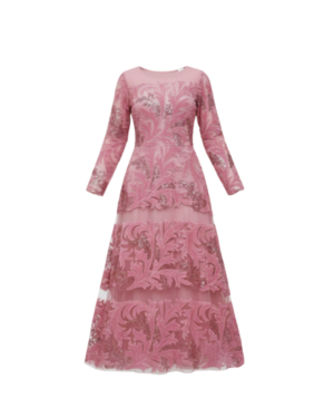 Elegant Pink Sequin Gown