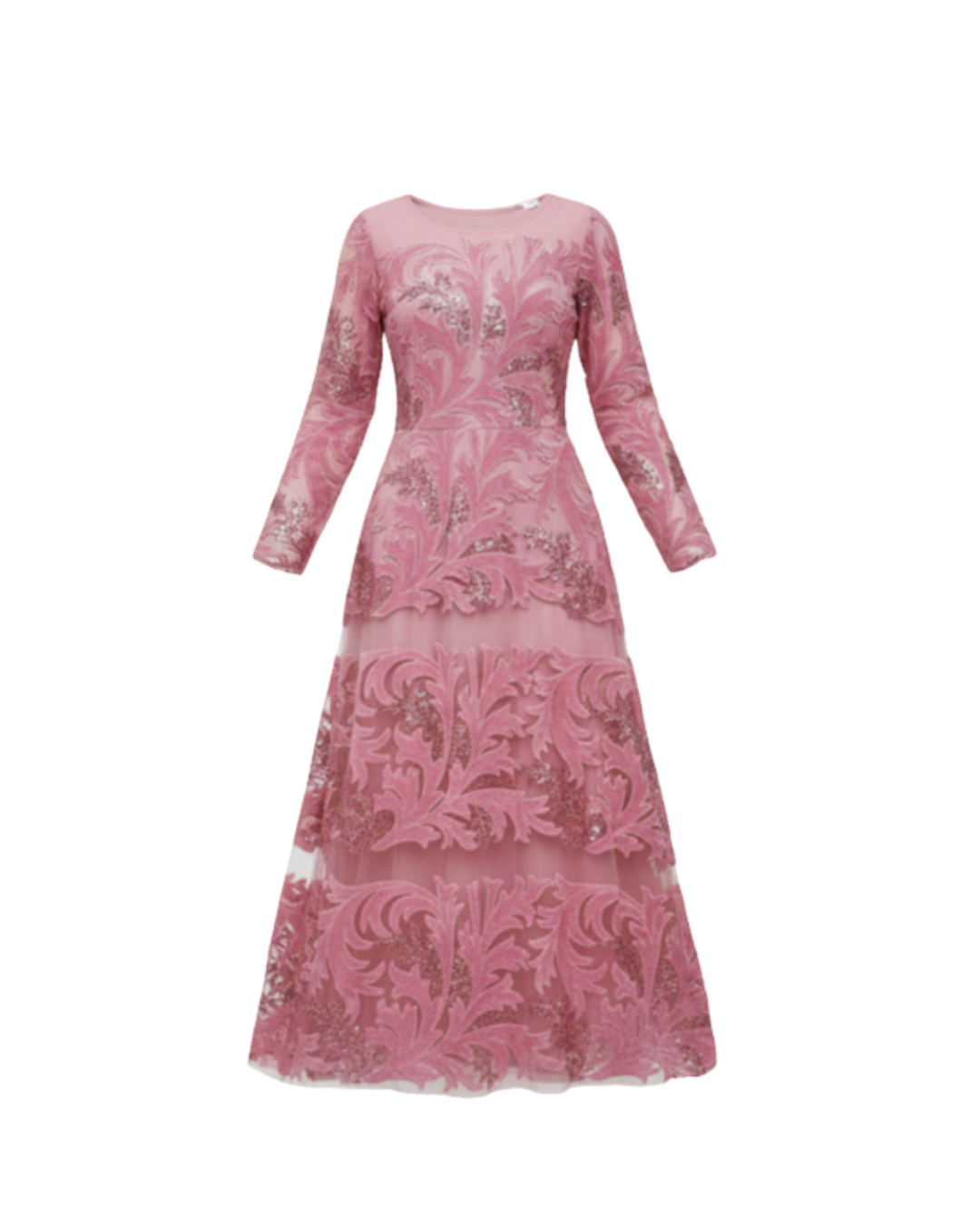 Elegant Pink Sequin Gown