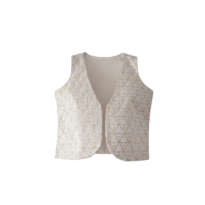 White and Gold Embellished Koti