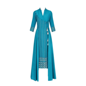 Elegant Azure Angrakha Kurta