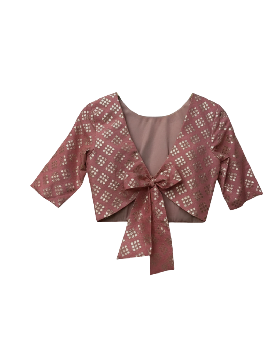 Rose Mauve Brocade Blouse