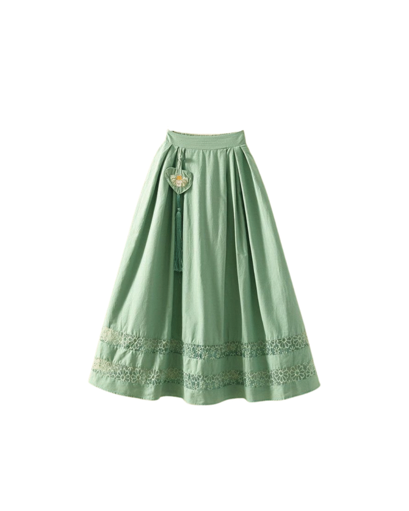 Ethereal Green A-Line Skirt