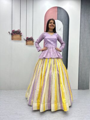 Rageshvari Creation Festival Special Jacquard Silk Heavy Woven Lehenga Choli Set