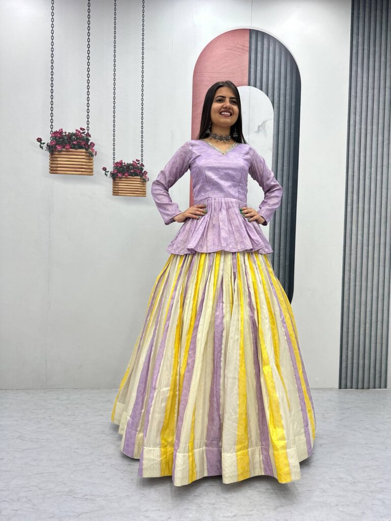 Rageshvari Creation Festival Special Jacquard Silk Heavy Woven Lehenga Choli Set