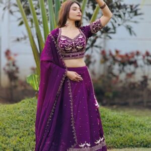 Rageshwari Fashion Heavy Embroidered Chinon Lehenga Choli with Sequence Work