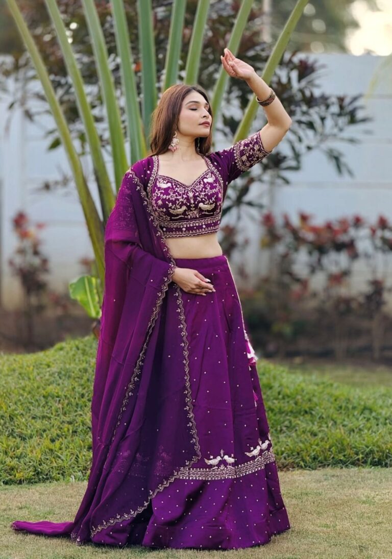 Rageshwari Fashion Heavy Embroidered Chinon Lehenga Choli with Sequence Work