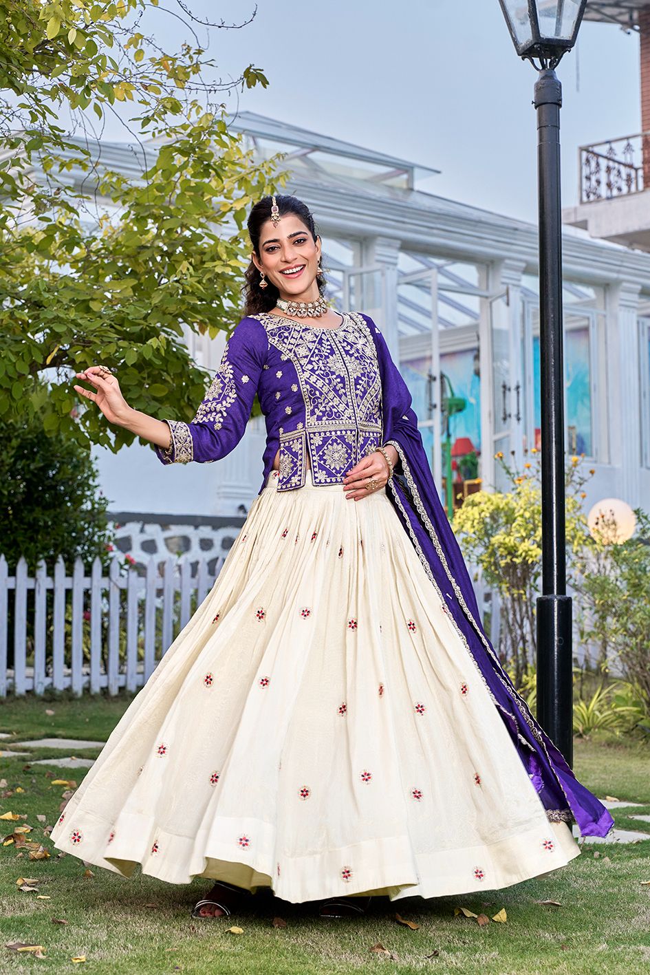 Rageshwari Fashion Tissue Silk & Vichitra Heavy Embroidered Lehenga Choli With Cancan