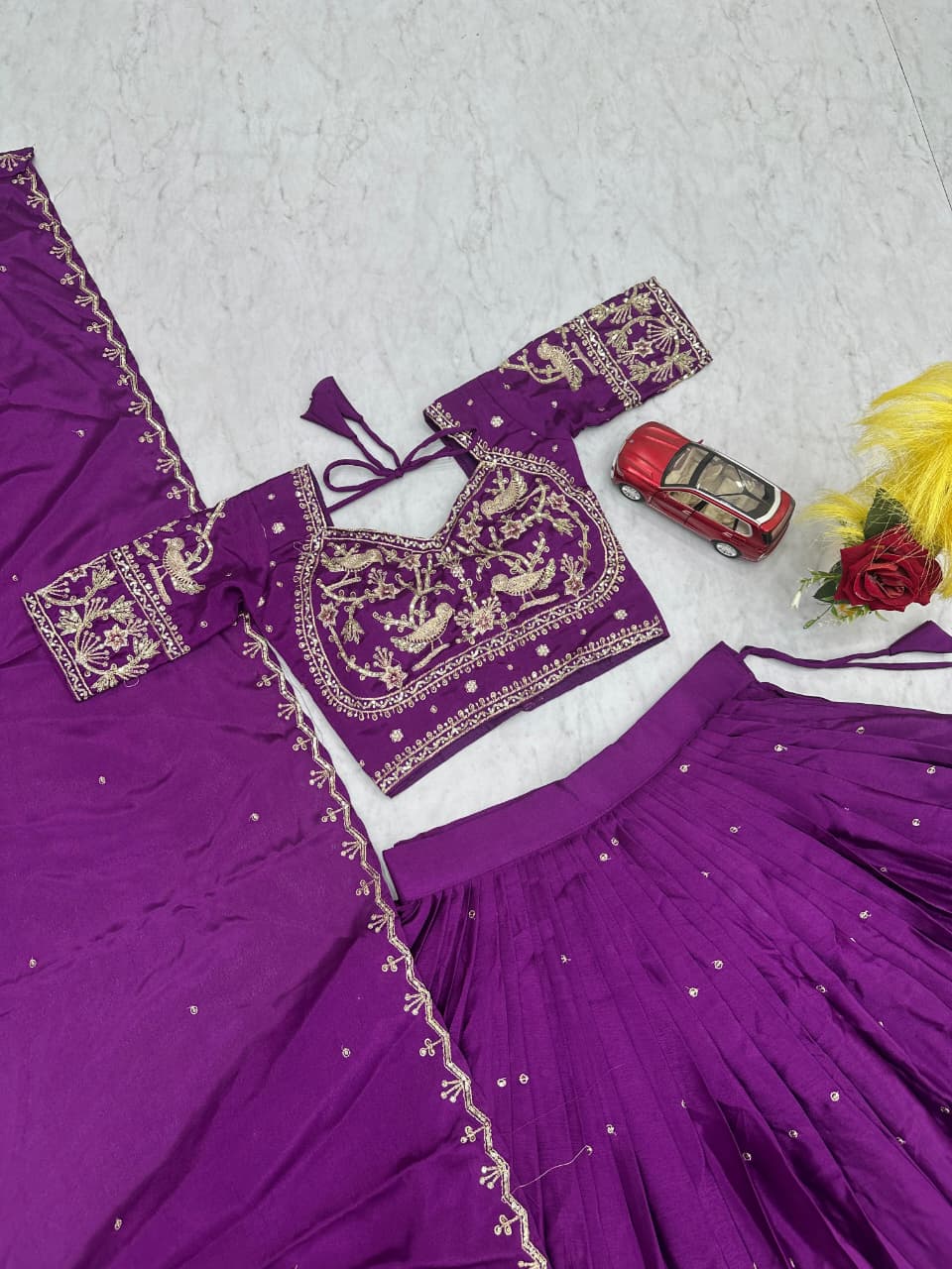 Rageshwari Fashion Heavy Embroidered Chinon Lehenga Choli with Sequence Work - Image 3