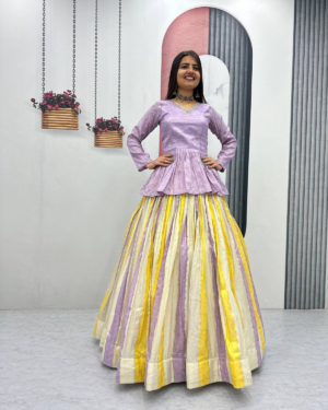Rageshvari Creation Festival Special Jacquard Silk Heavy Woven Lehenga Choli Set