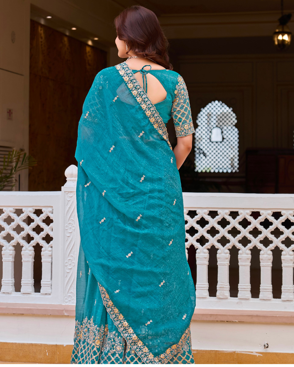 Pure Crunchy Silk Sequin Lehenga Set - Image 4