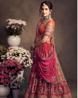 Rageshvari Creation Luxury Jalpari Silk & Fox Georgette Bridal Lehenga Choli with Heavy Sequins Work