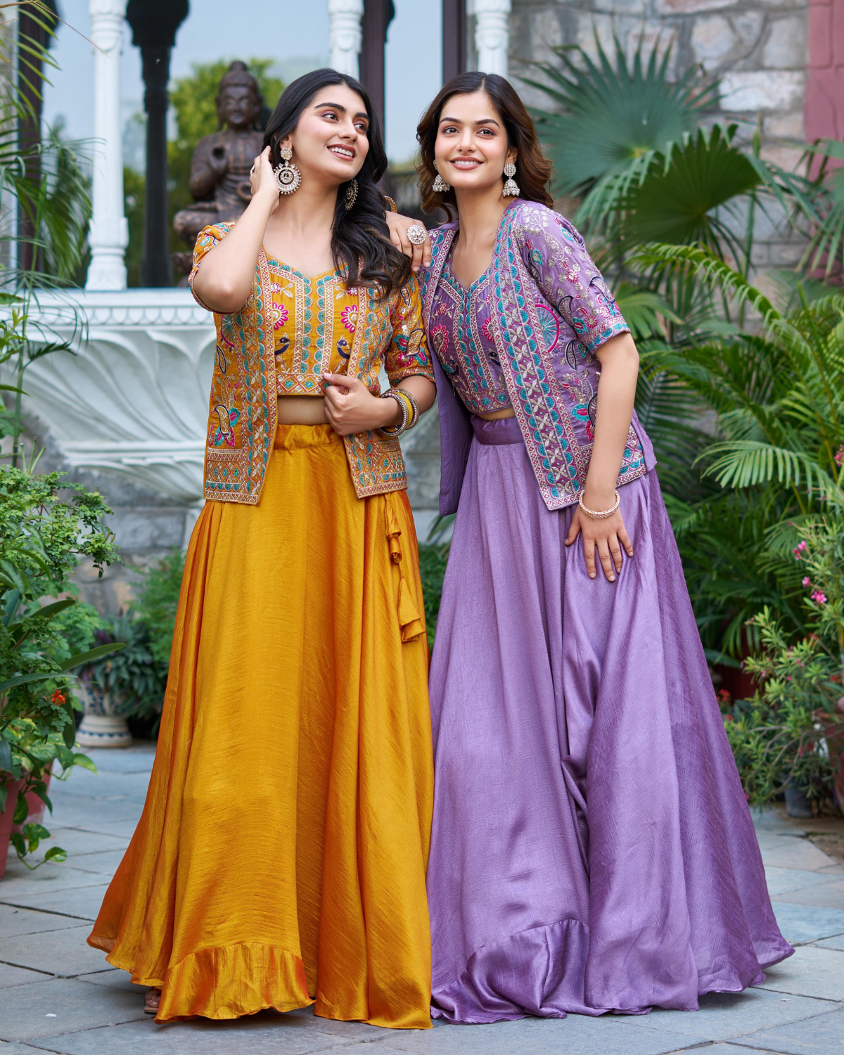 Vichitra Silk 8.5-Meter Lehenga Set - Image 3