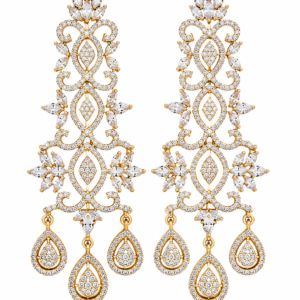 Rageshvari Fashion Luxury American Diamond Bridal Long Drop Earrings for Women