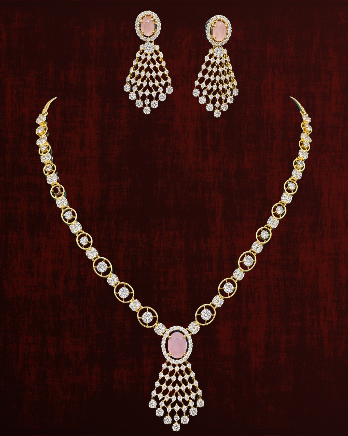 Rageshvari Fashion Silver-Plated Blue American Diamond Necklace Set with Matching Drop Earrings for Women - Image 12