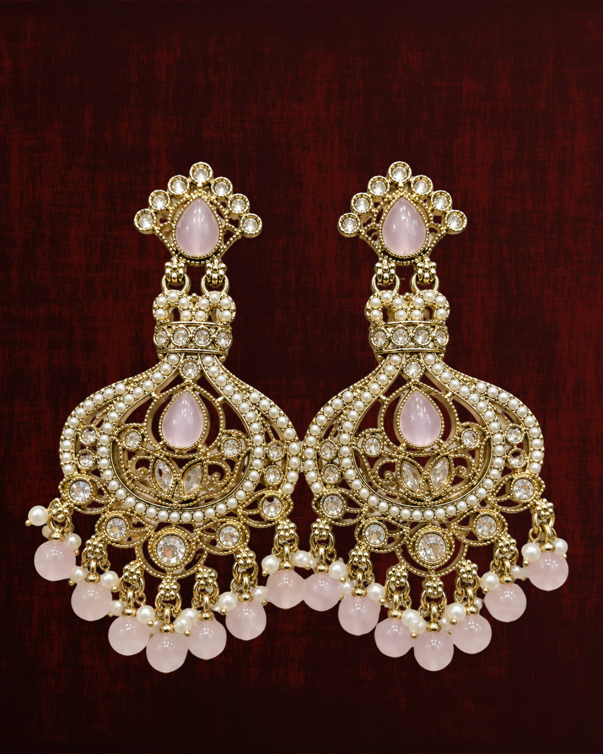 Rageshvari Fashion Gold-Plated Multicolor Chandbali Earrings with Pearl & Bead Drops for Women - Image 10