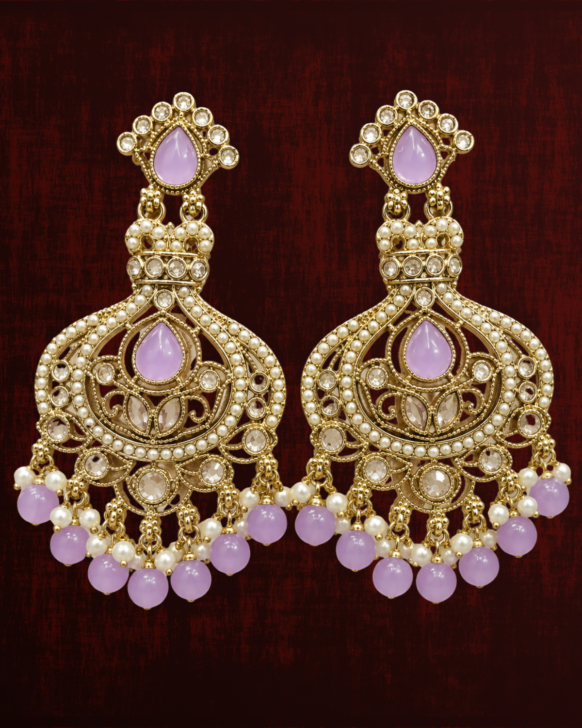 Rageshvari Fashion Gold-Plated Multicolor Chandbali Earrings with Pearl & Bead Drops for Women - Image 7