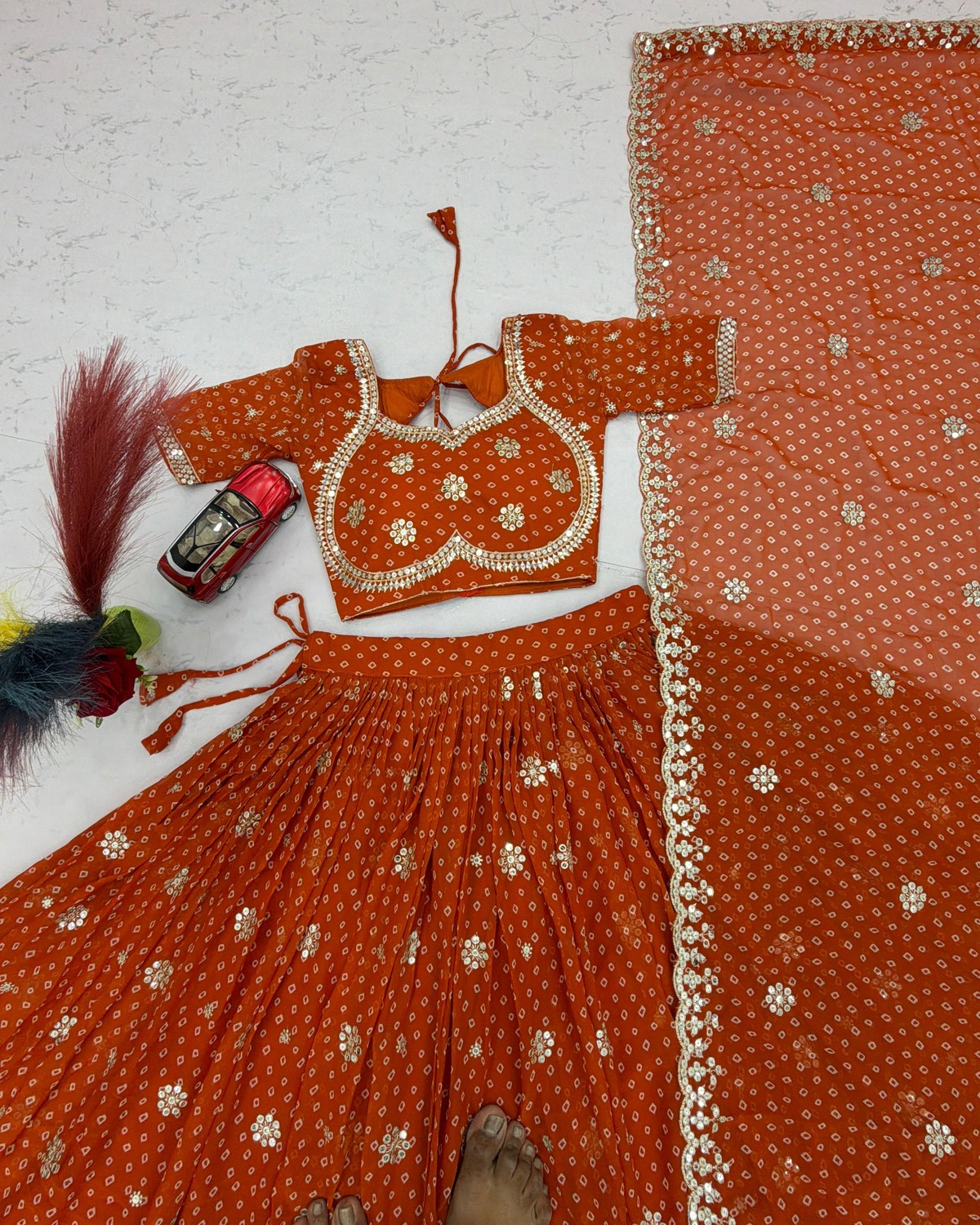 Navratri Special Georgette Lehenga Choli Set with 7mm Shivansh Work - Image 5