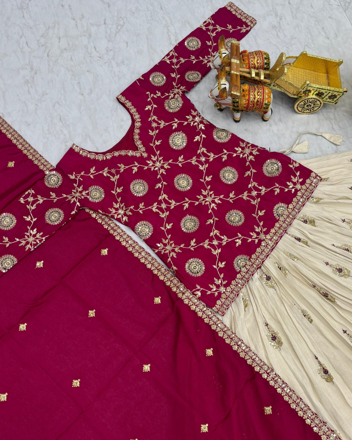 Festival Special Pure Chinon & Tissue Silk Lehenga Choli Set with Heavy Embroidery - Image 5